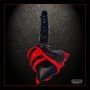 Black Red Edge Leather Harness Strap on SO-025