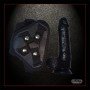 Strap On Vibrator Harness with Big Black Dong Vibrator SO-027