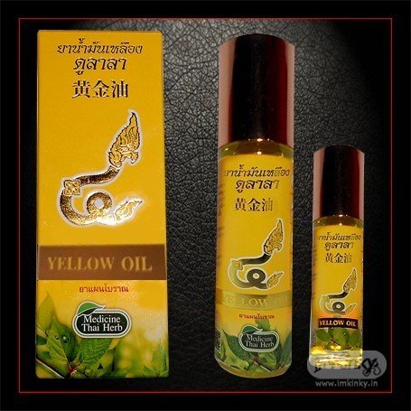 Thai herbal massage yellow oil THP-001